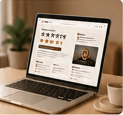 789 review site shown on laptop
